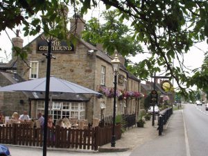 Outside The Grayhound Pub Old Higham Derbyshire